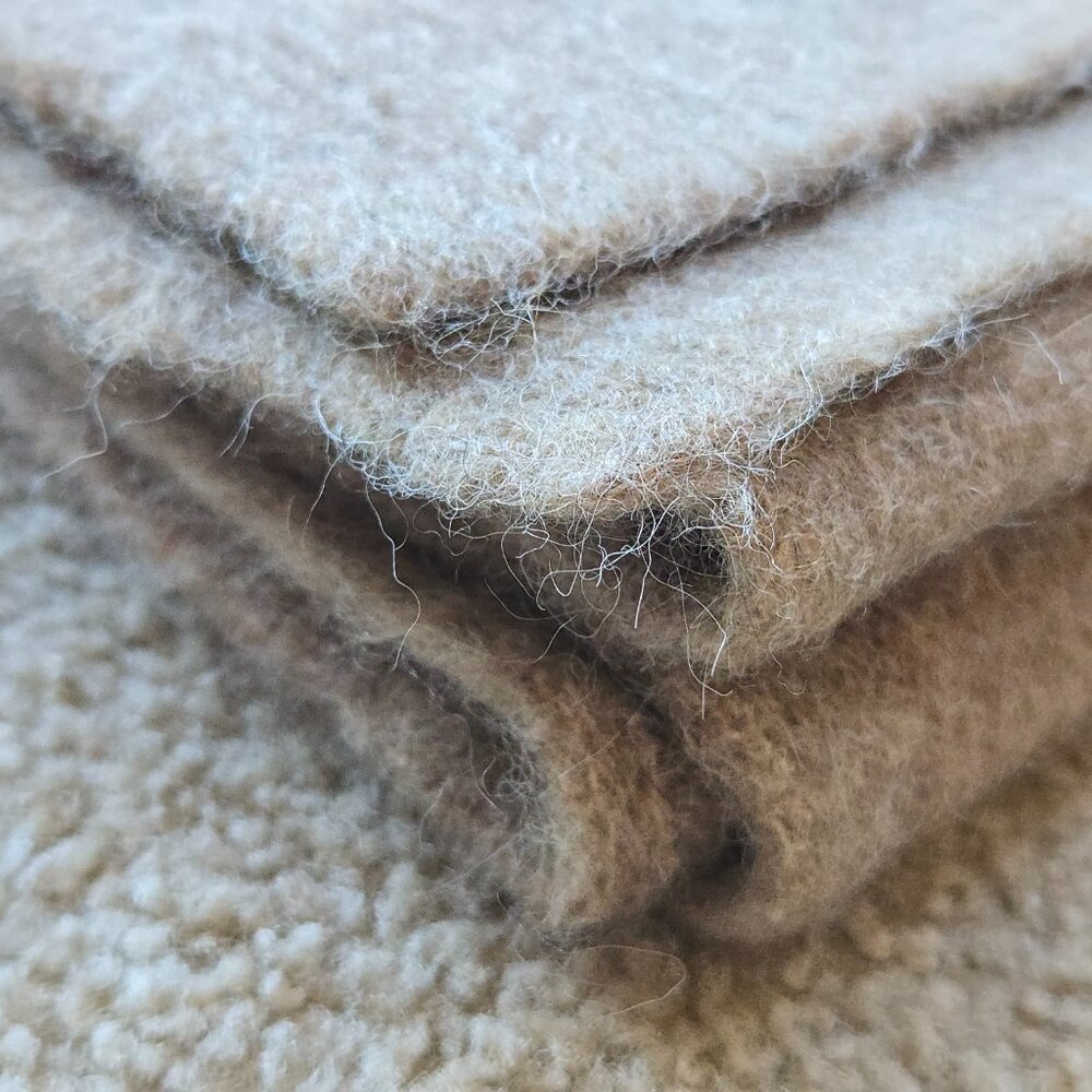NWOT Sezane Marianne Baby Alpaca Camel Scarf Plush Fuzzy FIRM - Picture 12 of 16